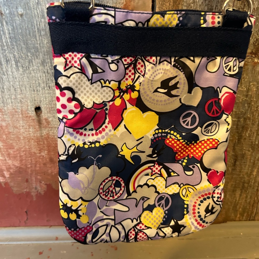 👛 Retro 1970’s Hippie Peace and Love Crossbody